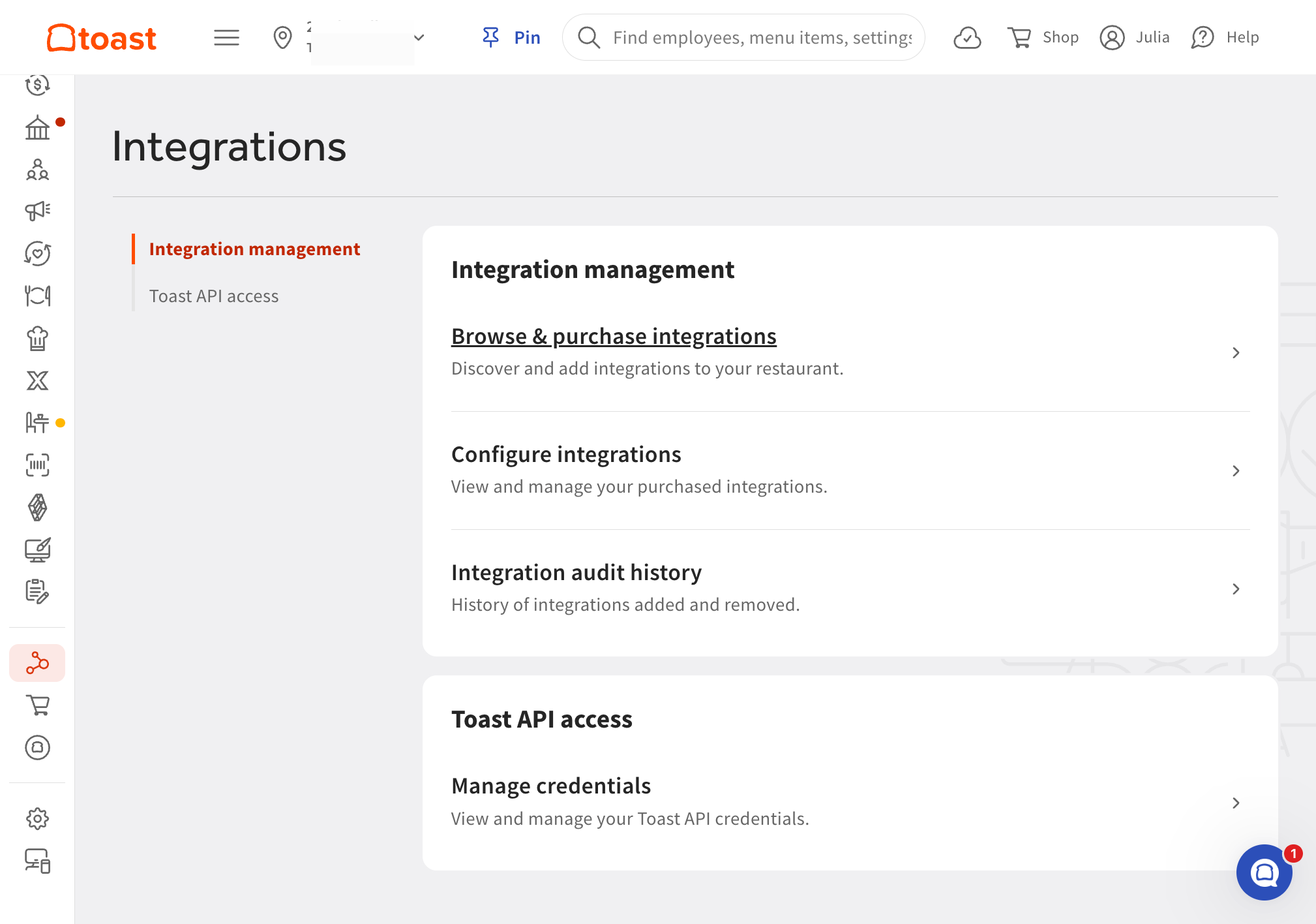 Click on Browse & purchase integrations…