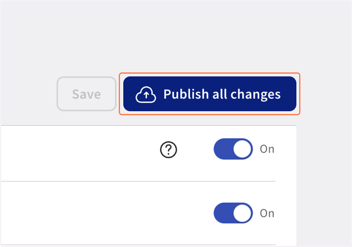 Click on Publish all changes