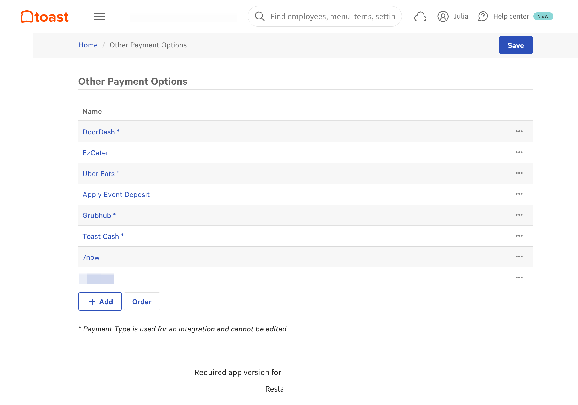 We will now add a new payment method for Stream/Kea AIClick on Add