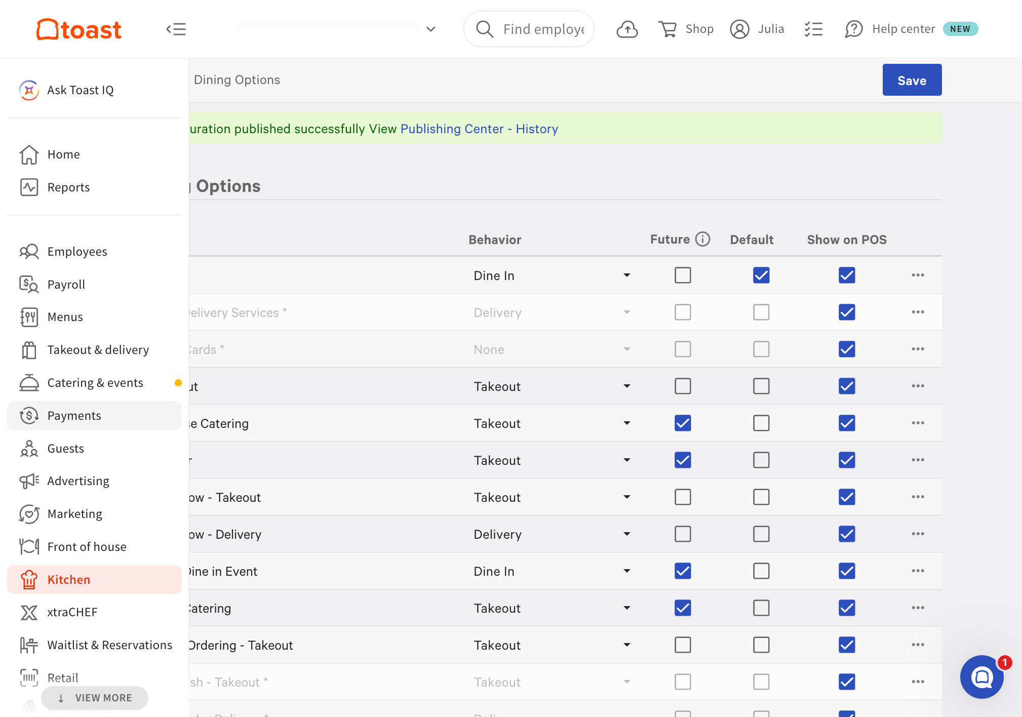 Now, navigate to Payments on the left sidebar