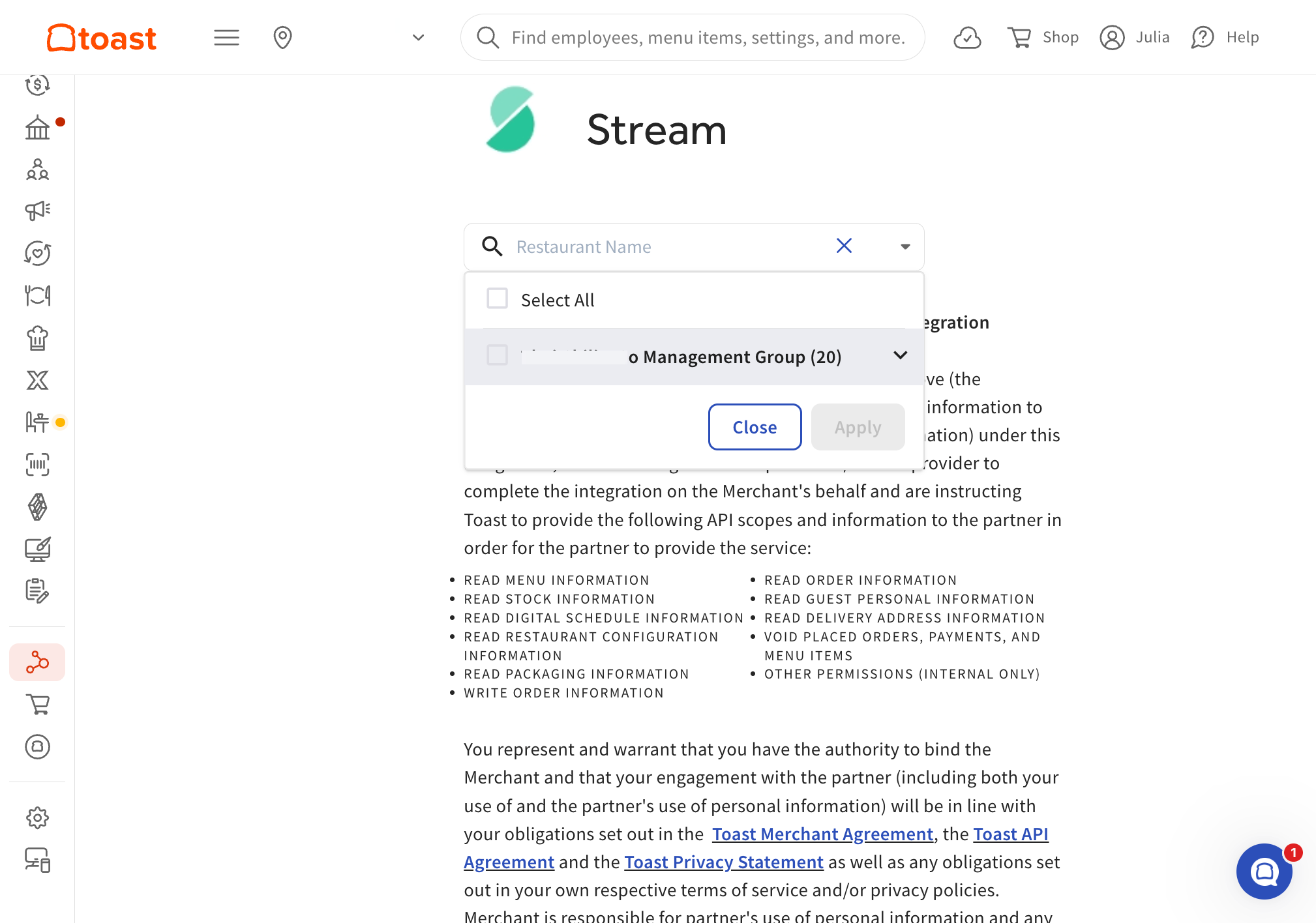 You can select just one or all locations from this drop down if we will be adding more to Kea Ai in the future.