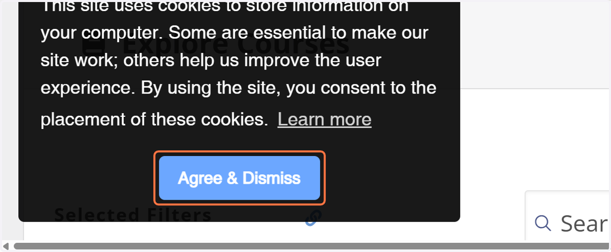 Click on Agree & Dismiss