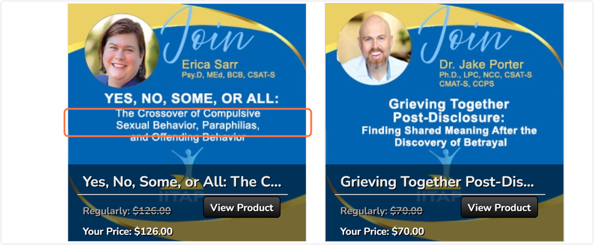 Browse through the catalog. When you are ready to purchase a training, click on the image.