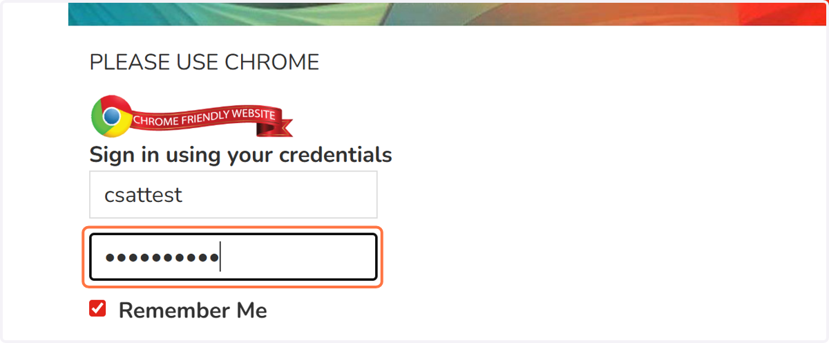 Type your password