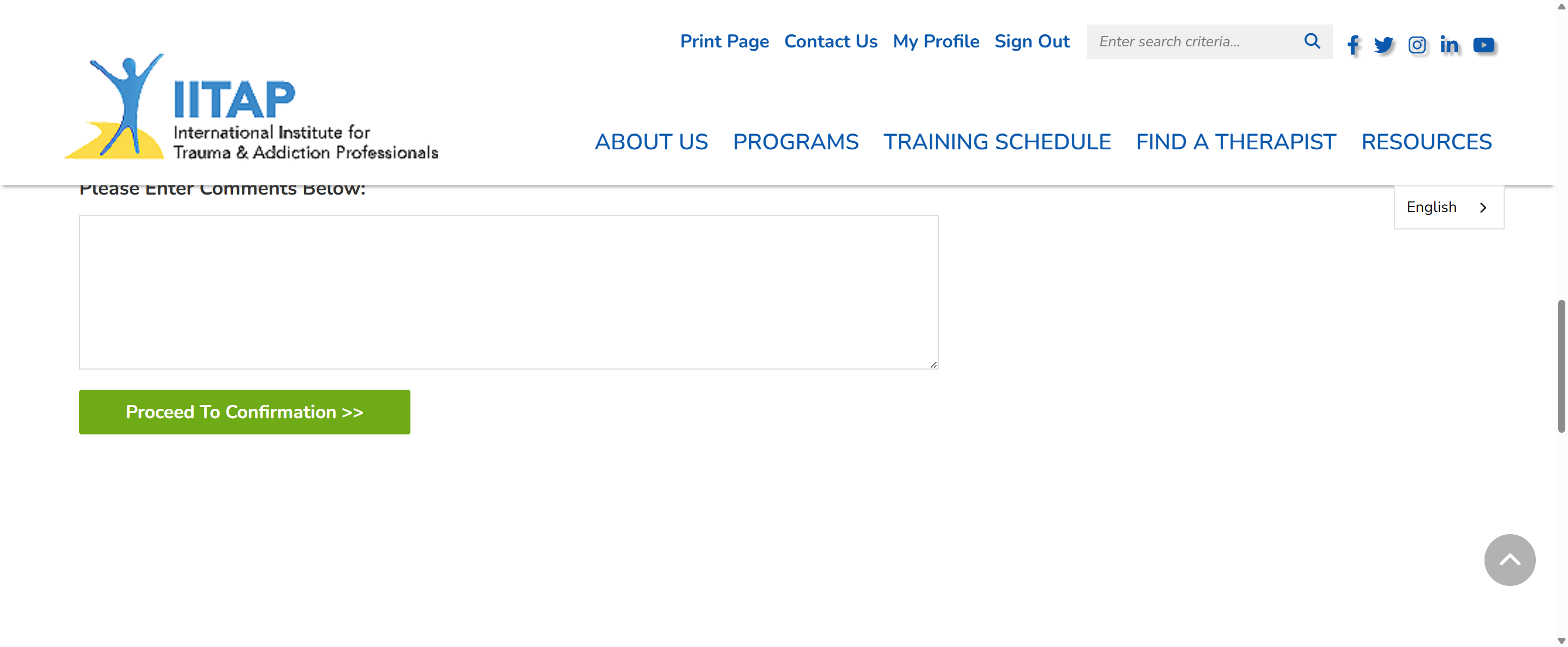 Click on Proceed To Confirmation >>