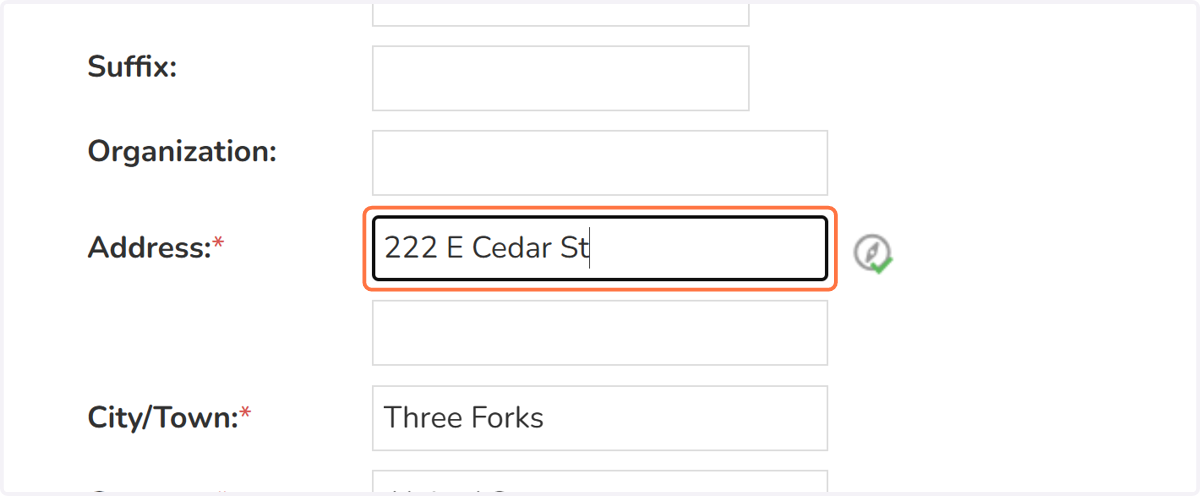 Fill out your information in all the required fields