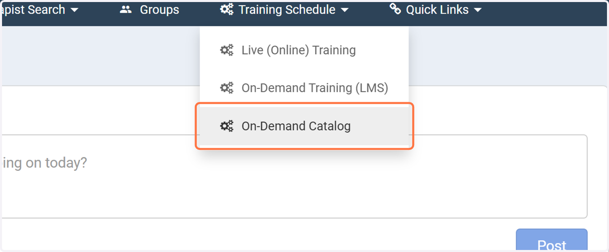 Click on On-Demand Catalog