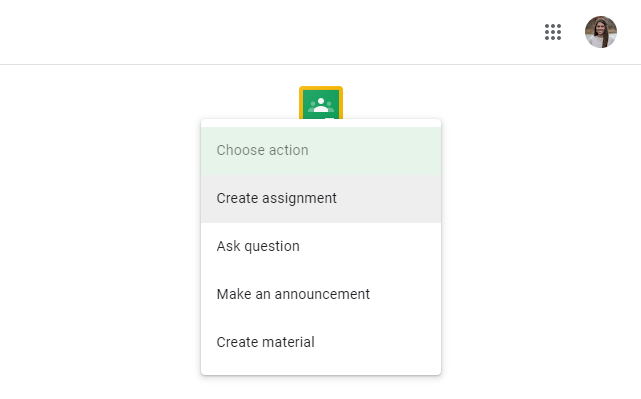 Click on Create assignment