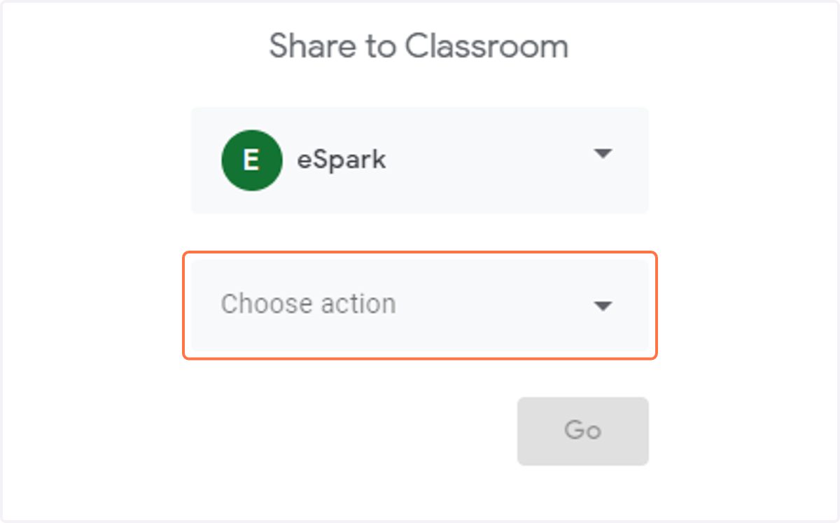 Click on Choose action…