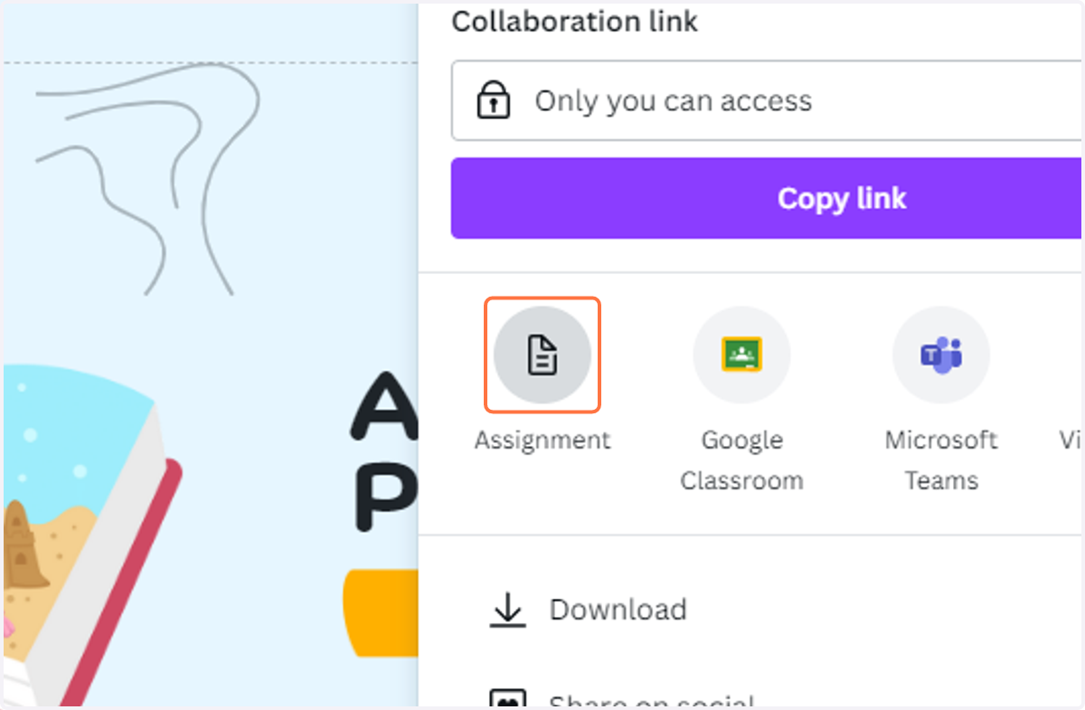 Click on Assignment