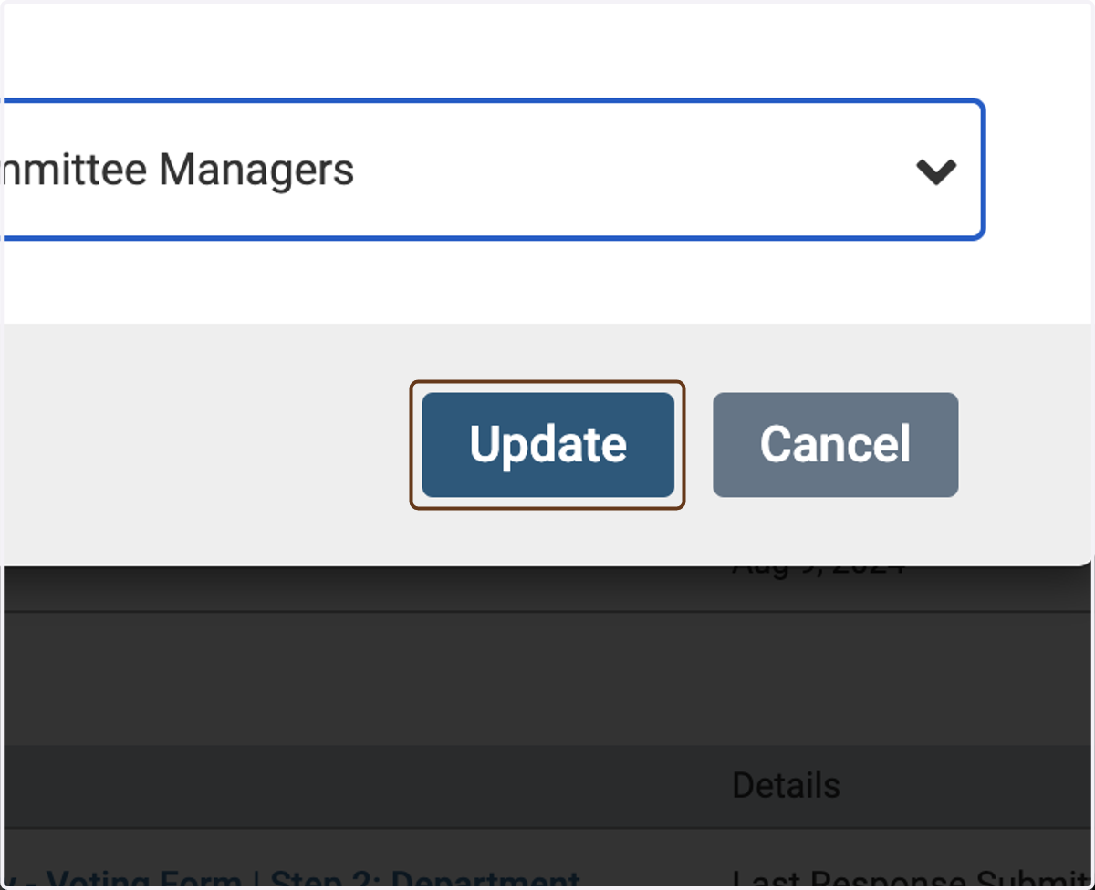Click on Update