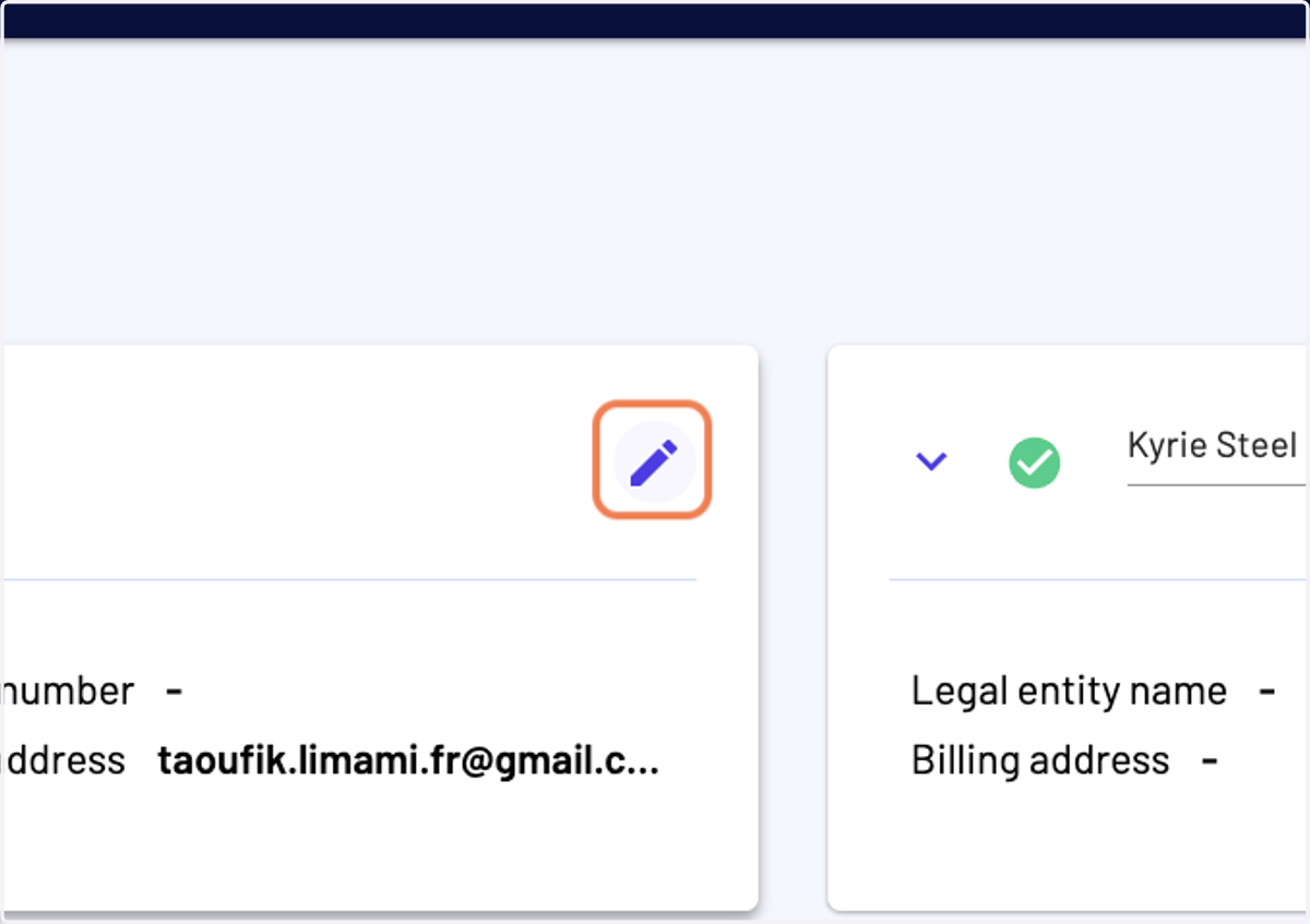 In the vendor payable generator, you can edit the billing entity details
