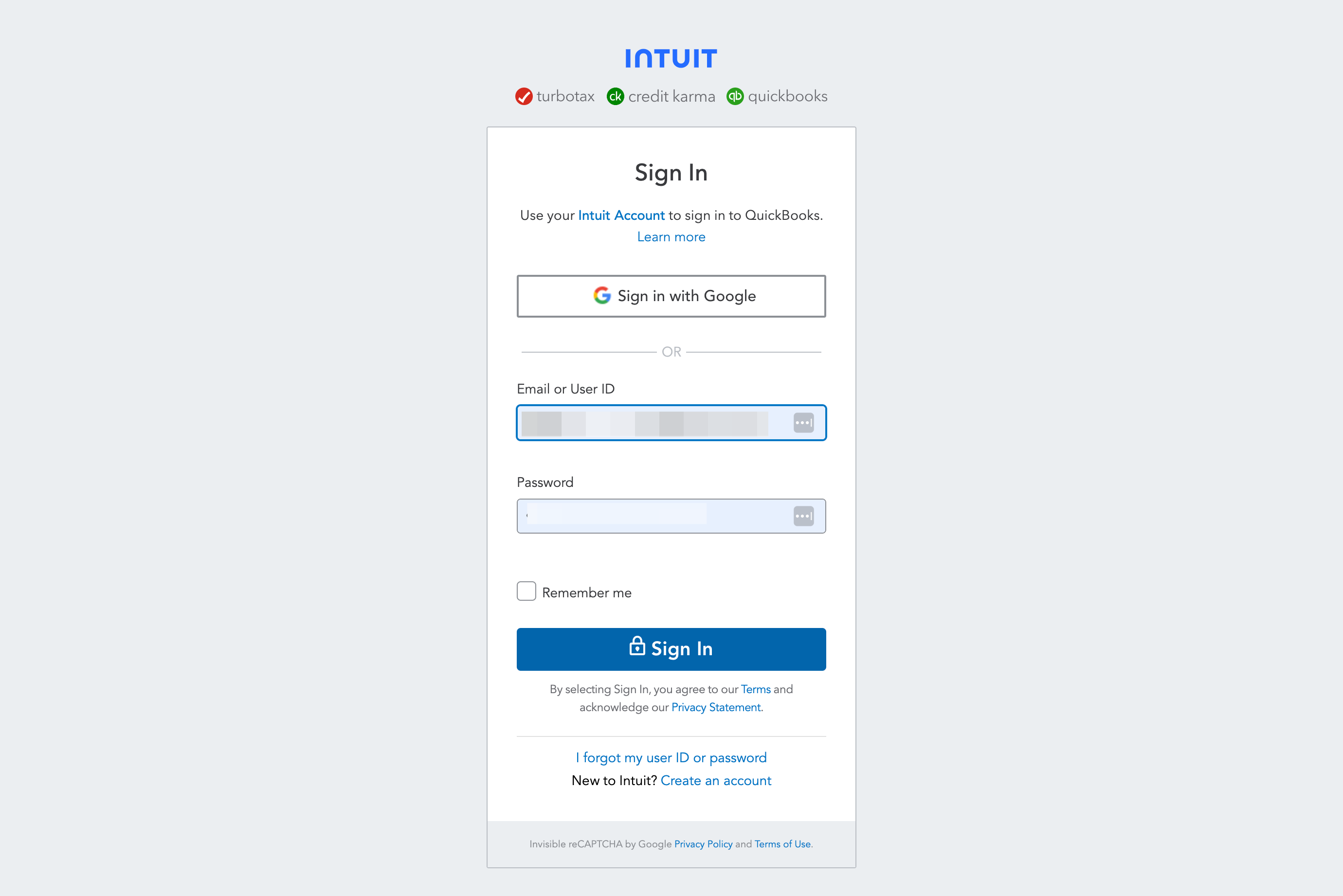 Enter your login credentials and click Sign In
