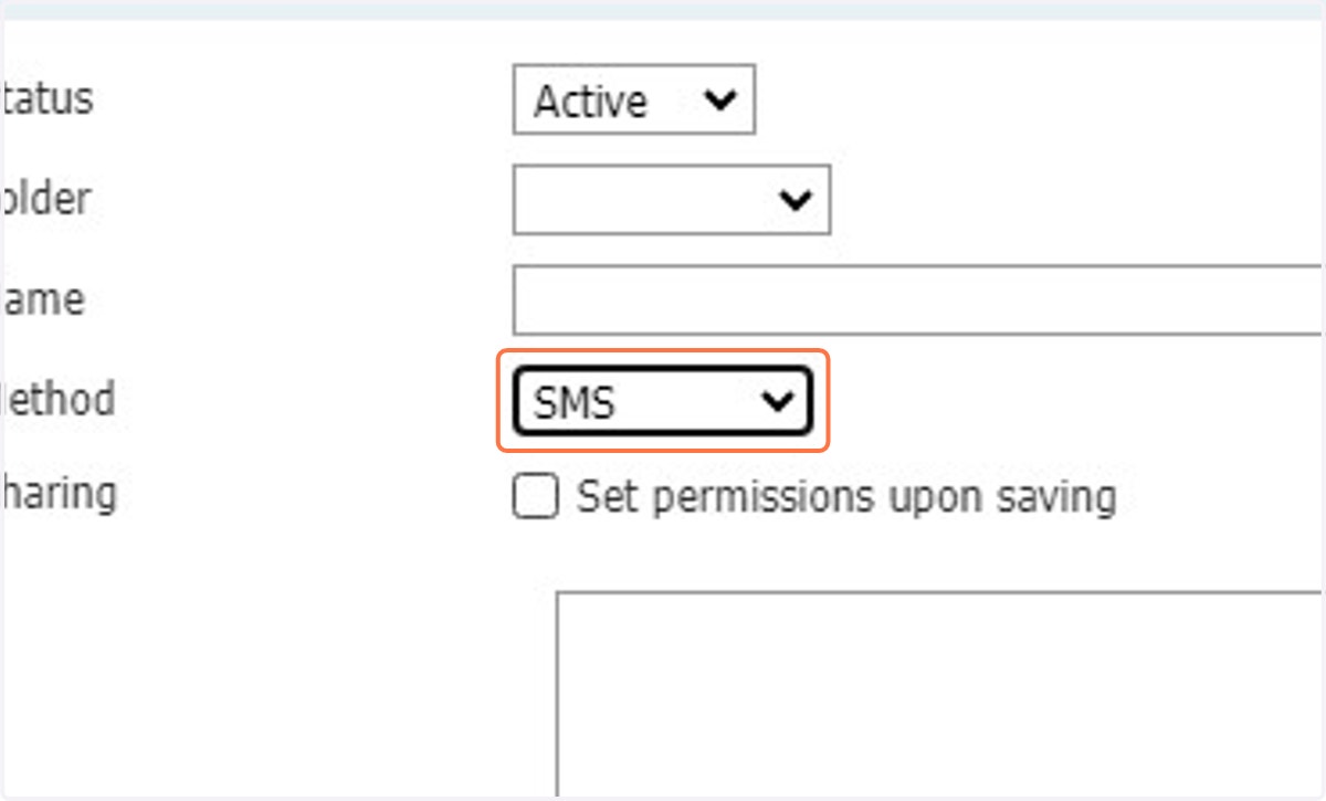 Select SMS Method