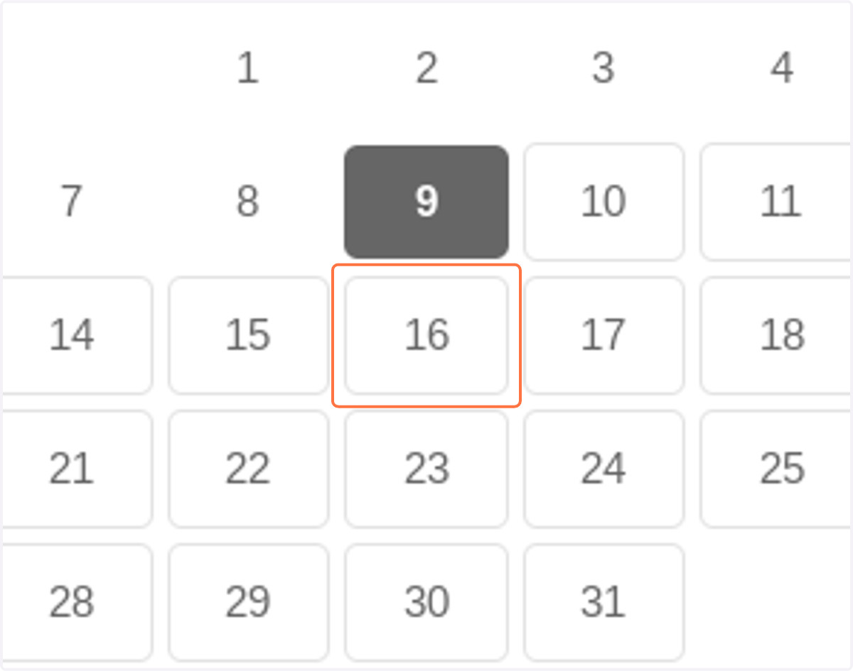 Click on 16