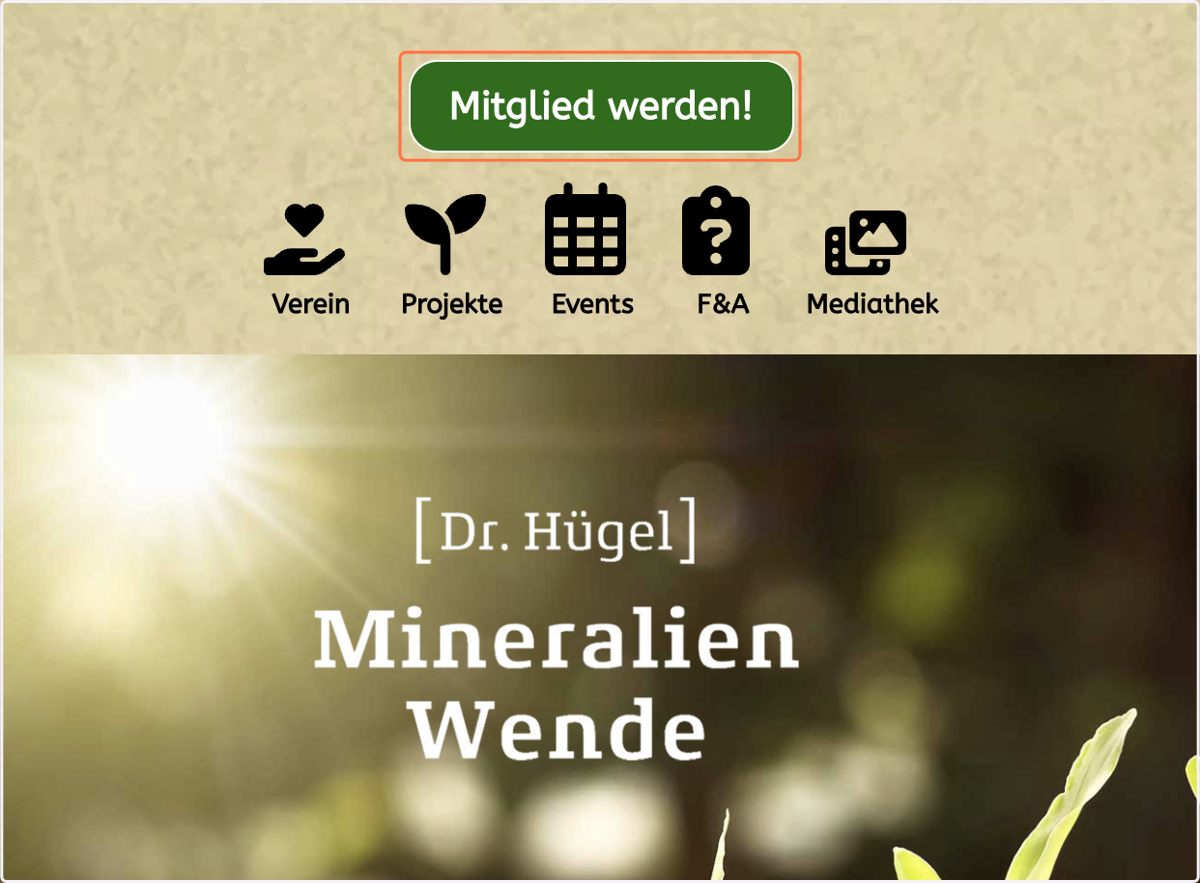 Klicke auf "Mitglied werden"
