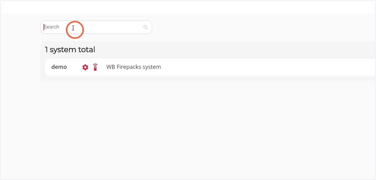 Click on the search field