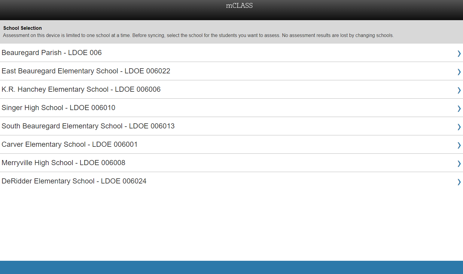 Click on your school.
