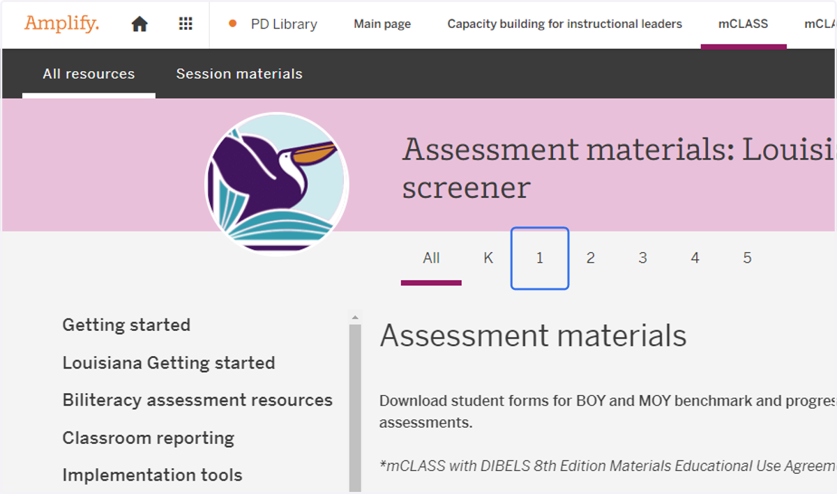Select the grade level you are progress monitoring.