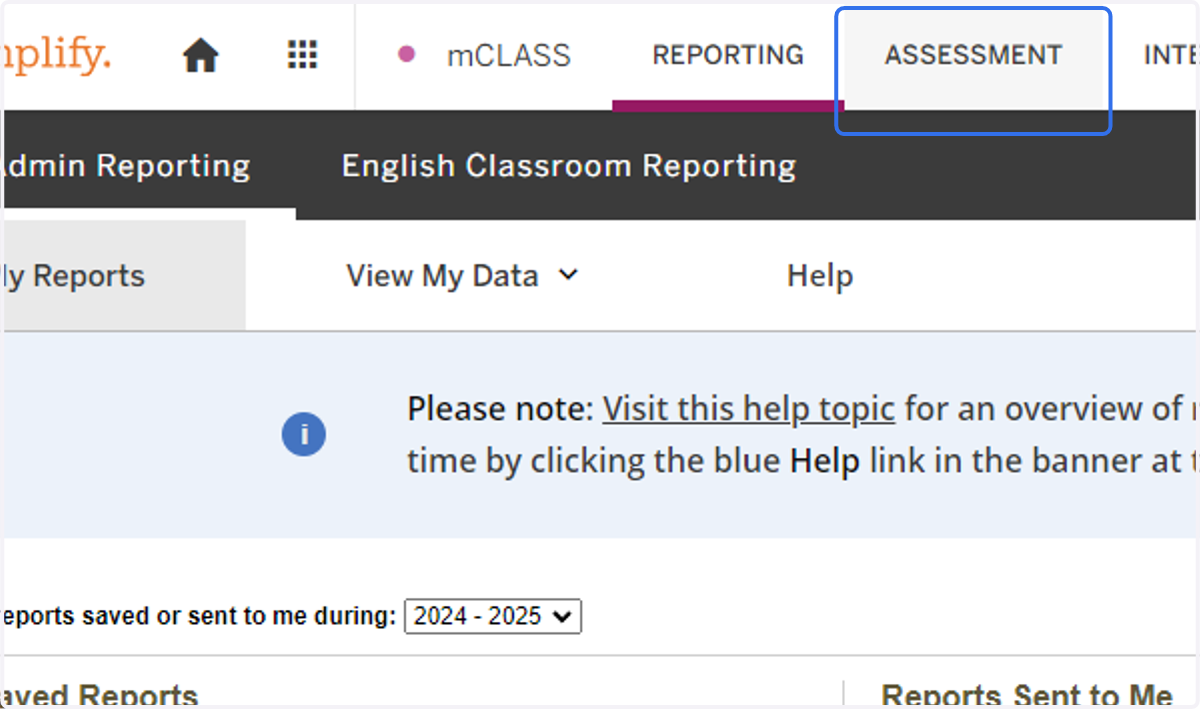 Click on ASSESSMENT