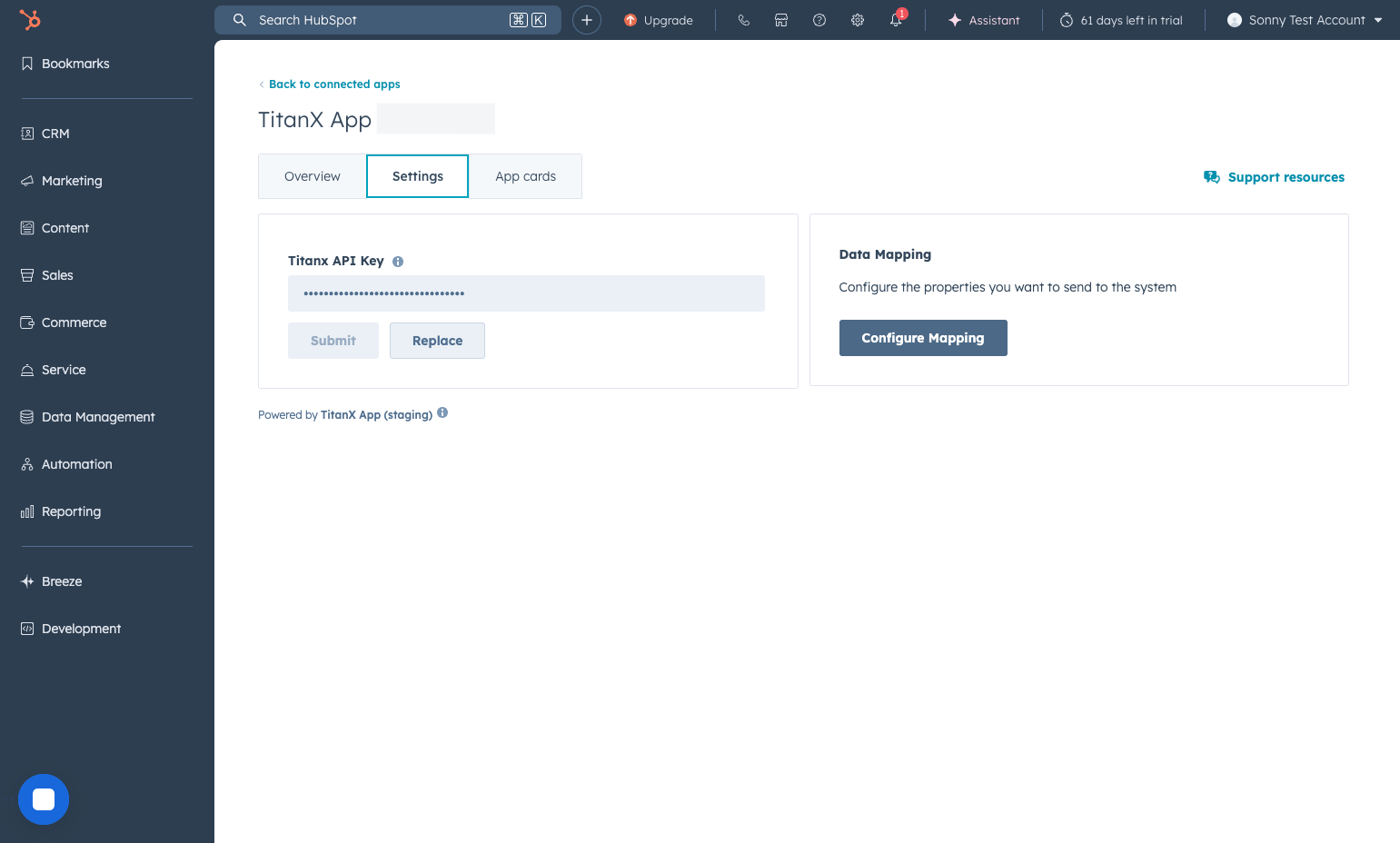 Click on Configure Mapping