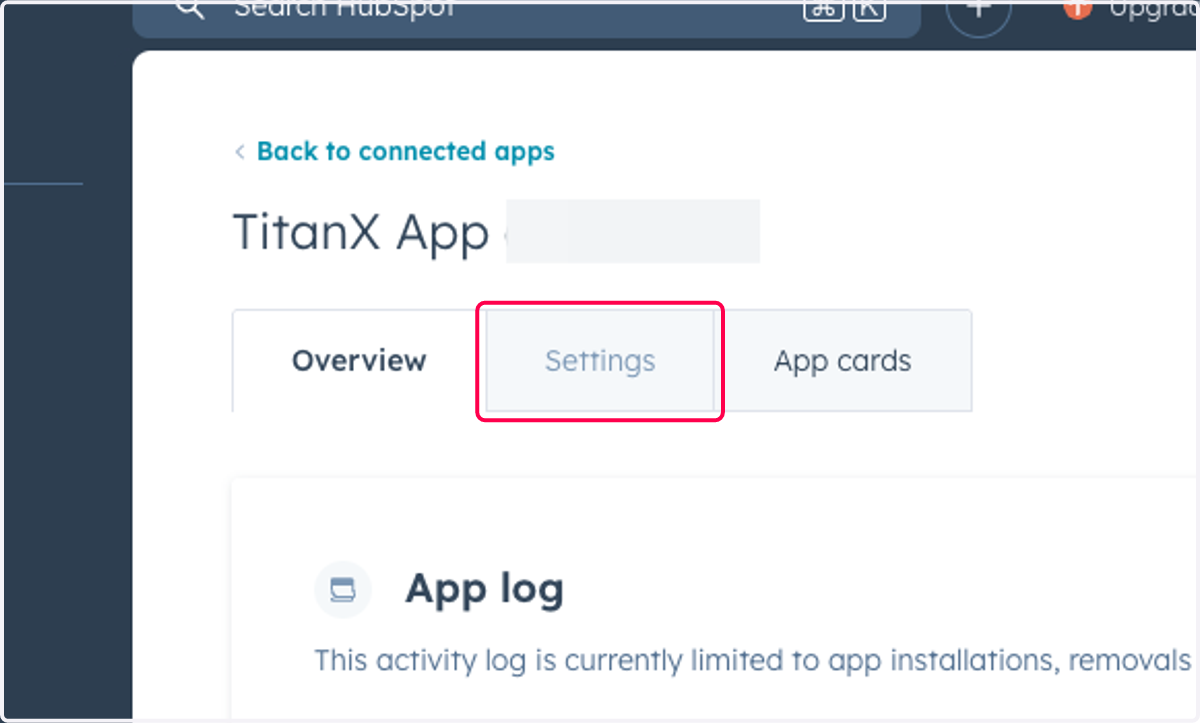 Click on Settings