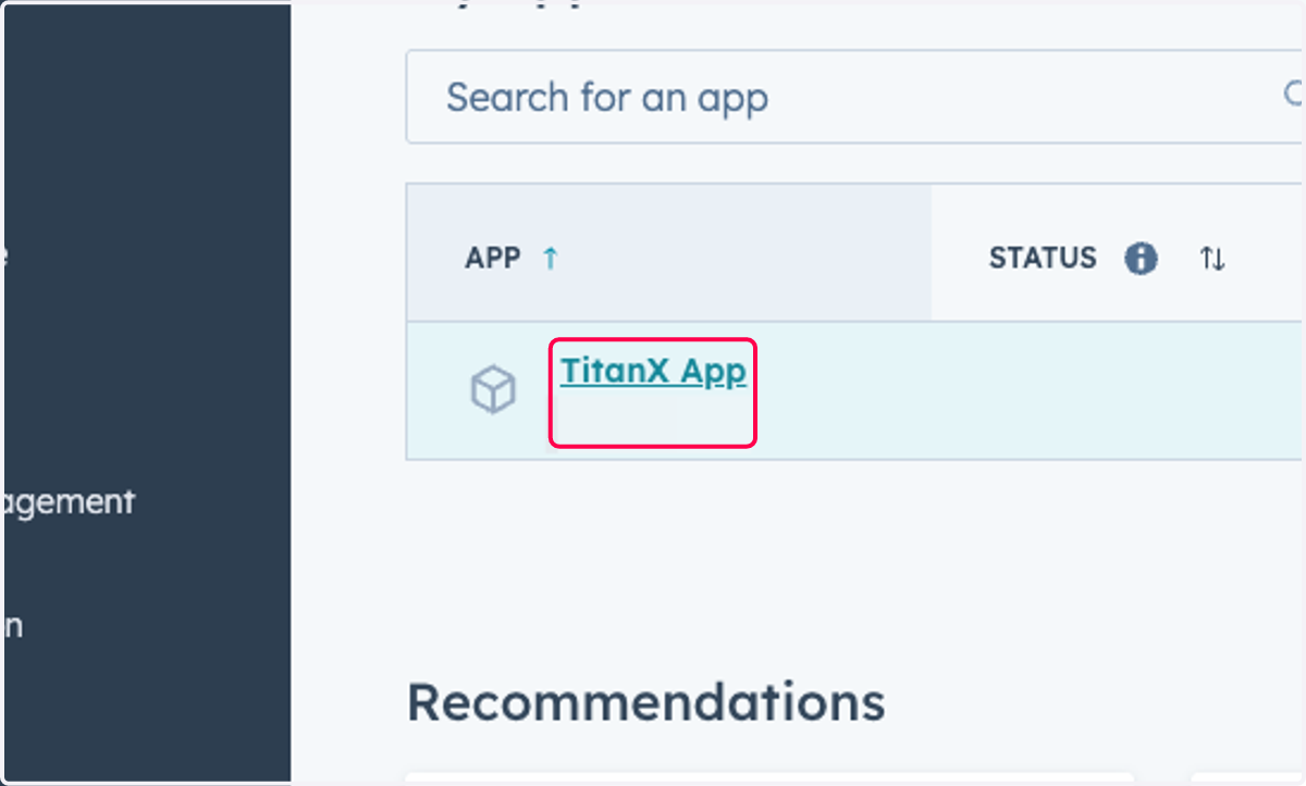 Click on TitanX App