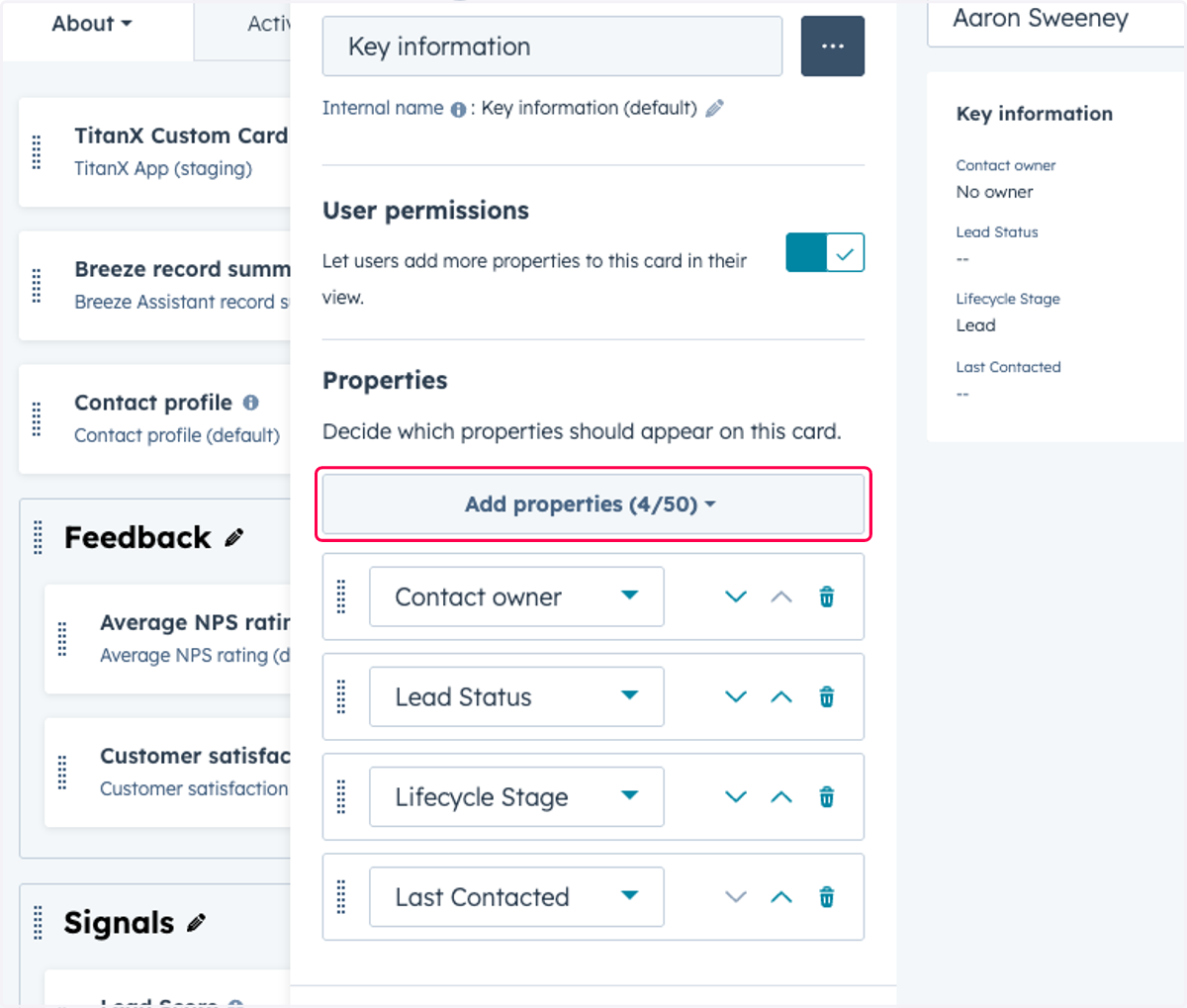 Click on Add properties…