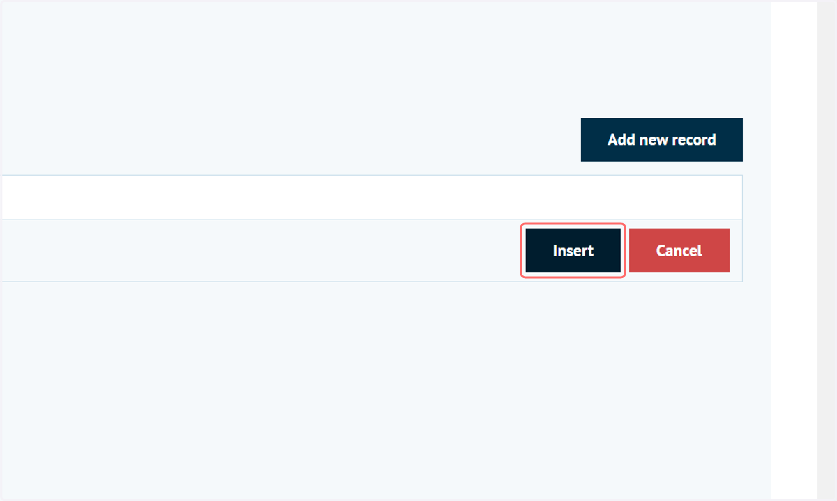 Click on Insert