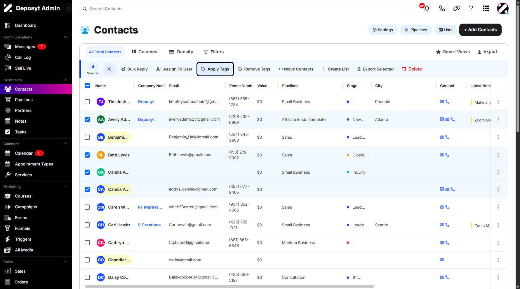 Step 5: Click on Apply Tags to continue.