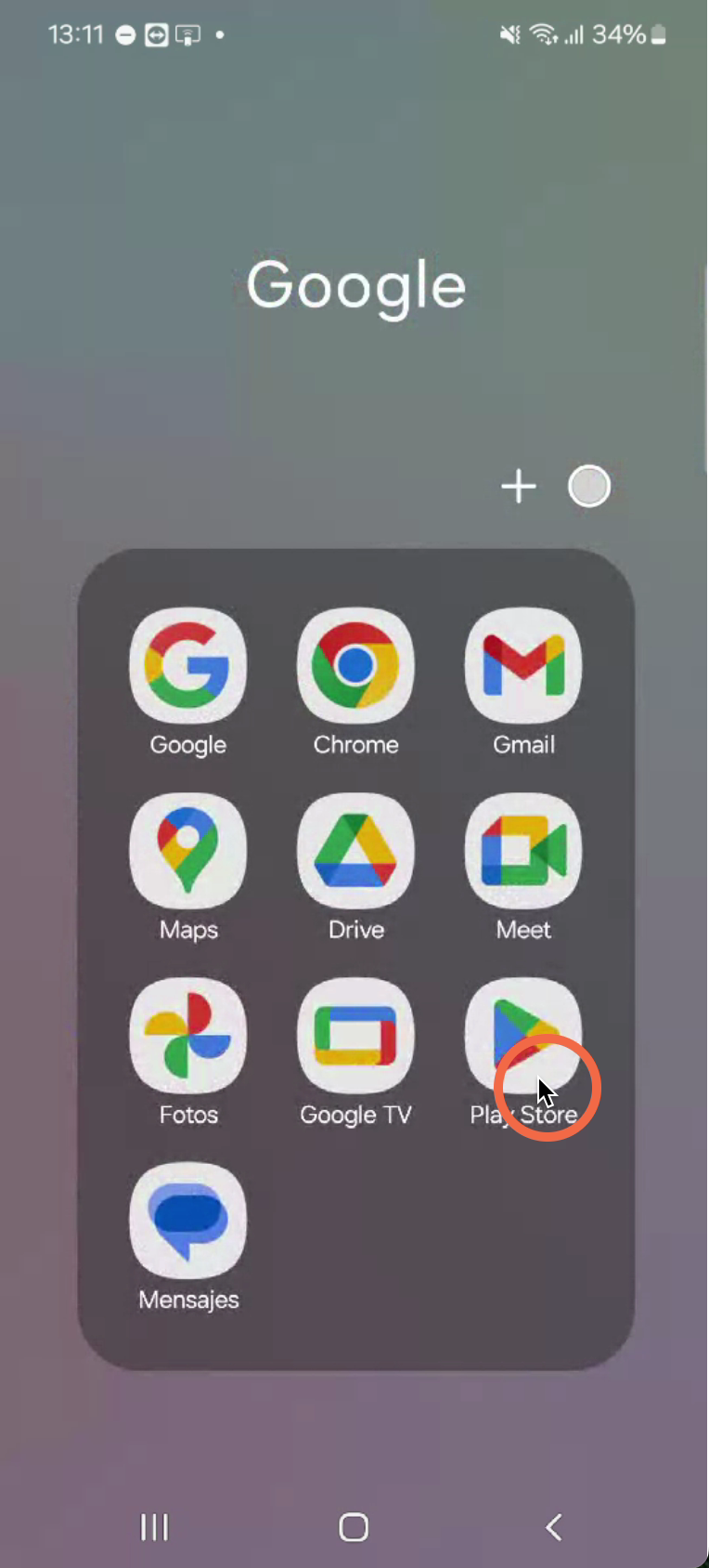 Accedemos a la Play Store pulsando sobre el icono