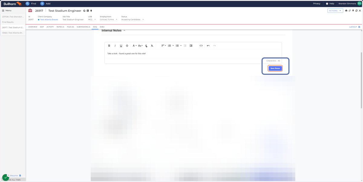 SAVE Internal Notes