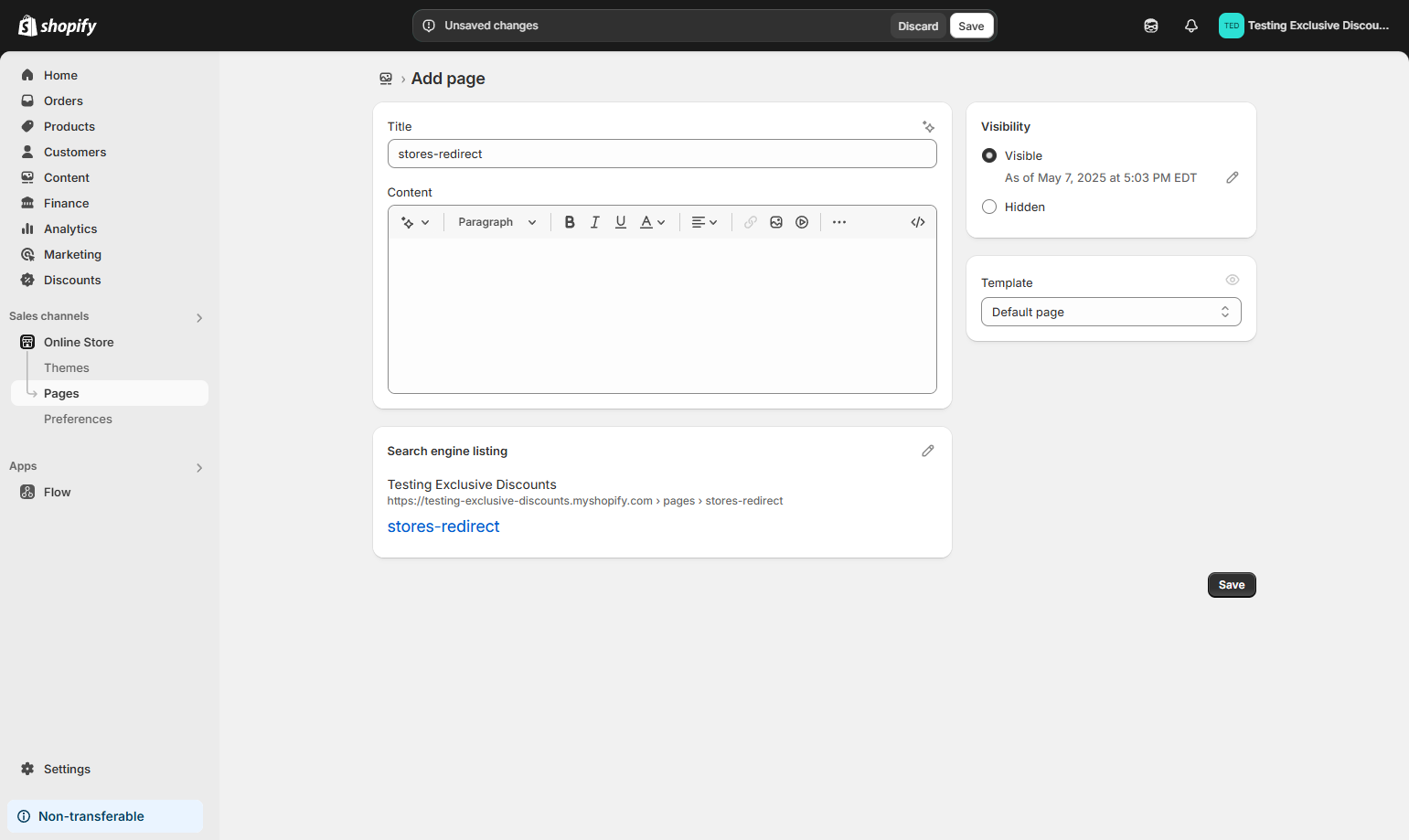 Select 'Visible' checkbox