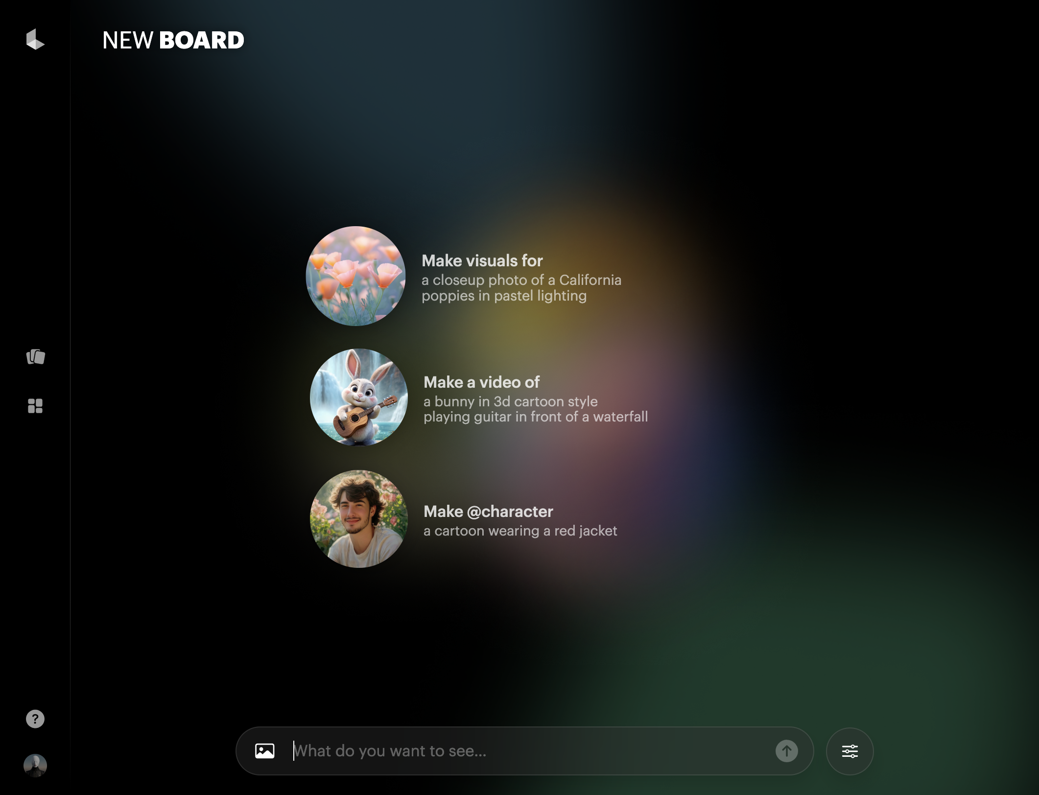 Click on Make visuals for…