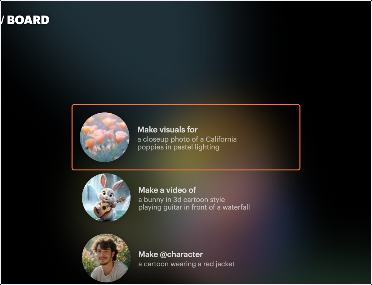 Click on Make visuals for…
