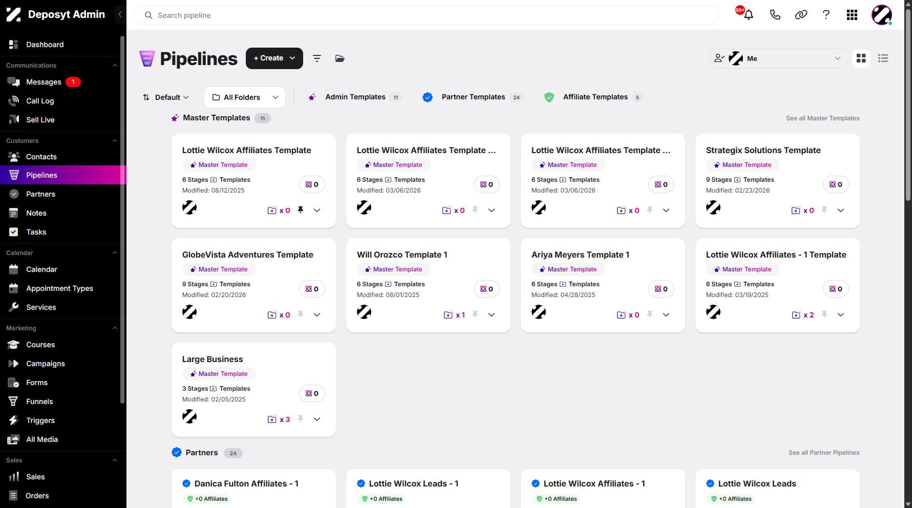 Step 1: On your Dashboard, navigate to the Pipelines tab under the Customers section.
