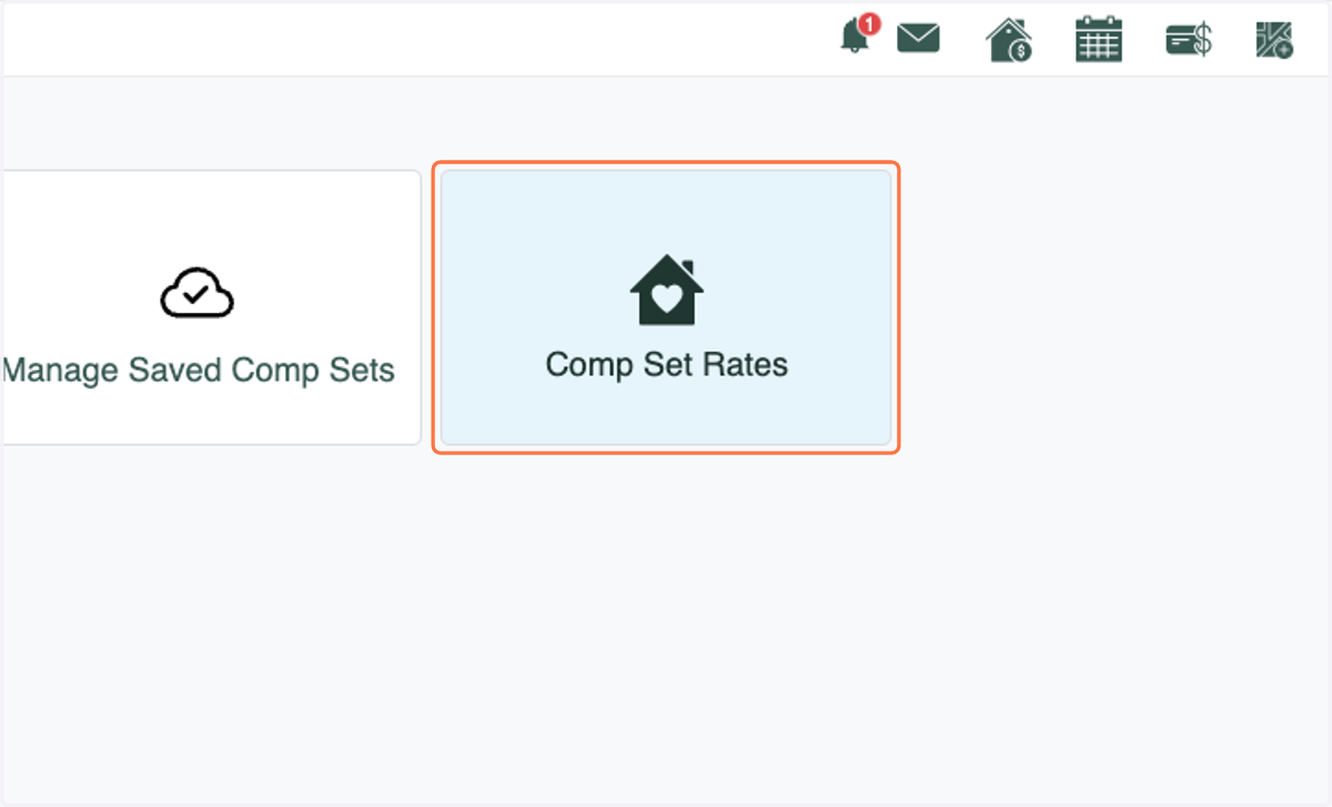 Click on Comp Set Rates