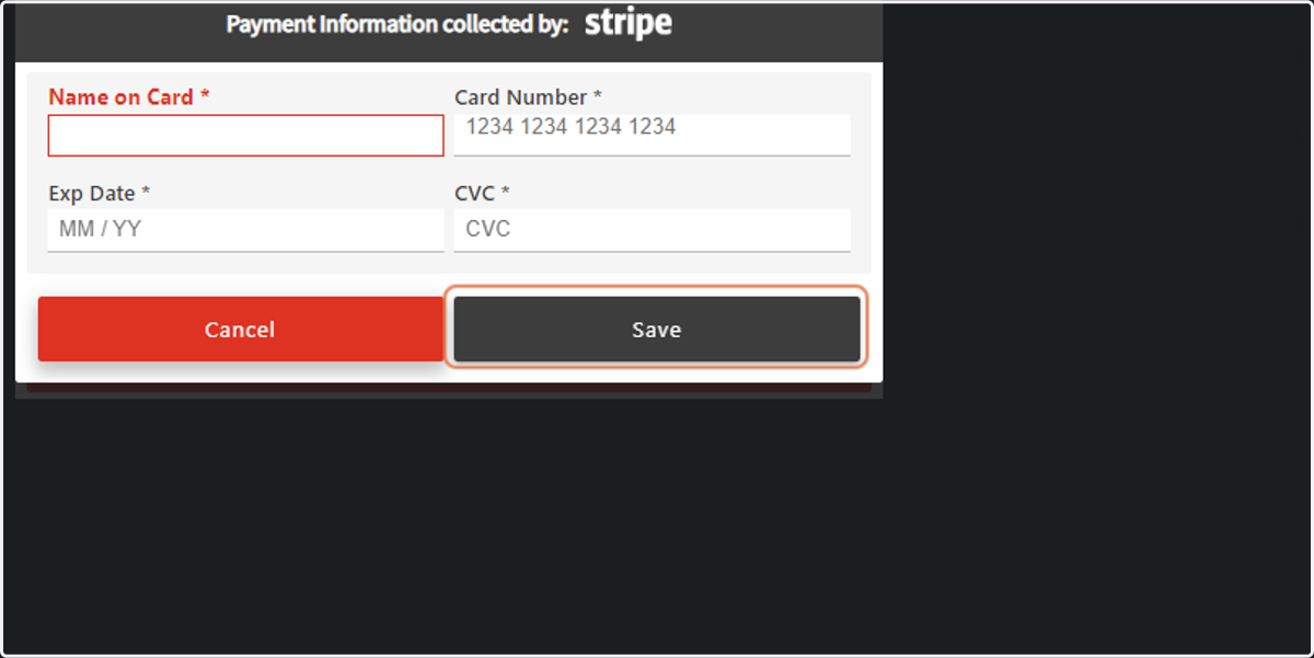 Click Save once you have entered your information.
