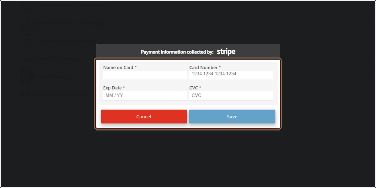 Enter Credit Card Information.