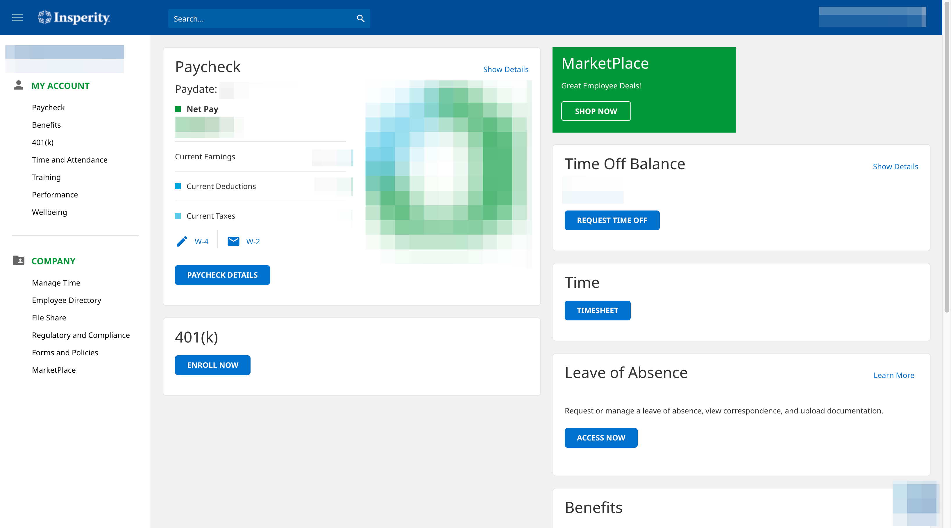 Click on Time and Attendance