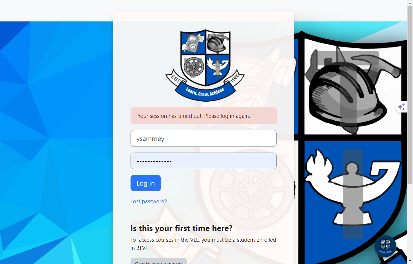 Click on password field