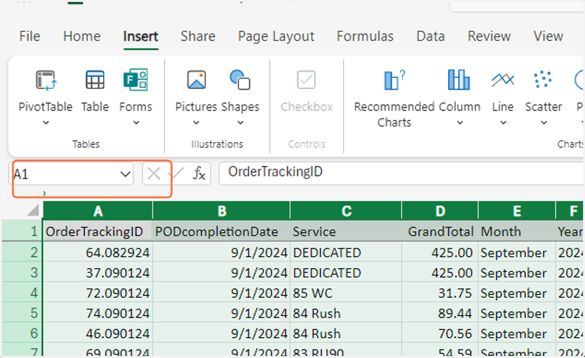 Click on From Table/Range