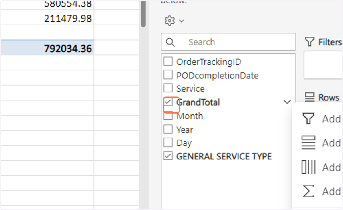 Continue selecting any more data you want to include.