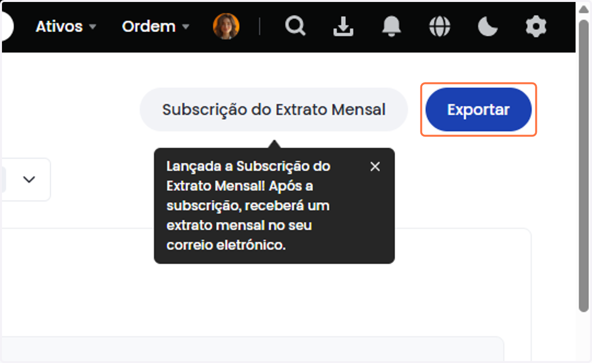 Clique em Exportar
