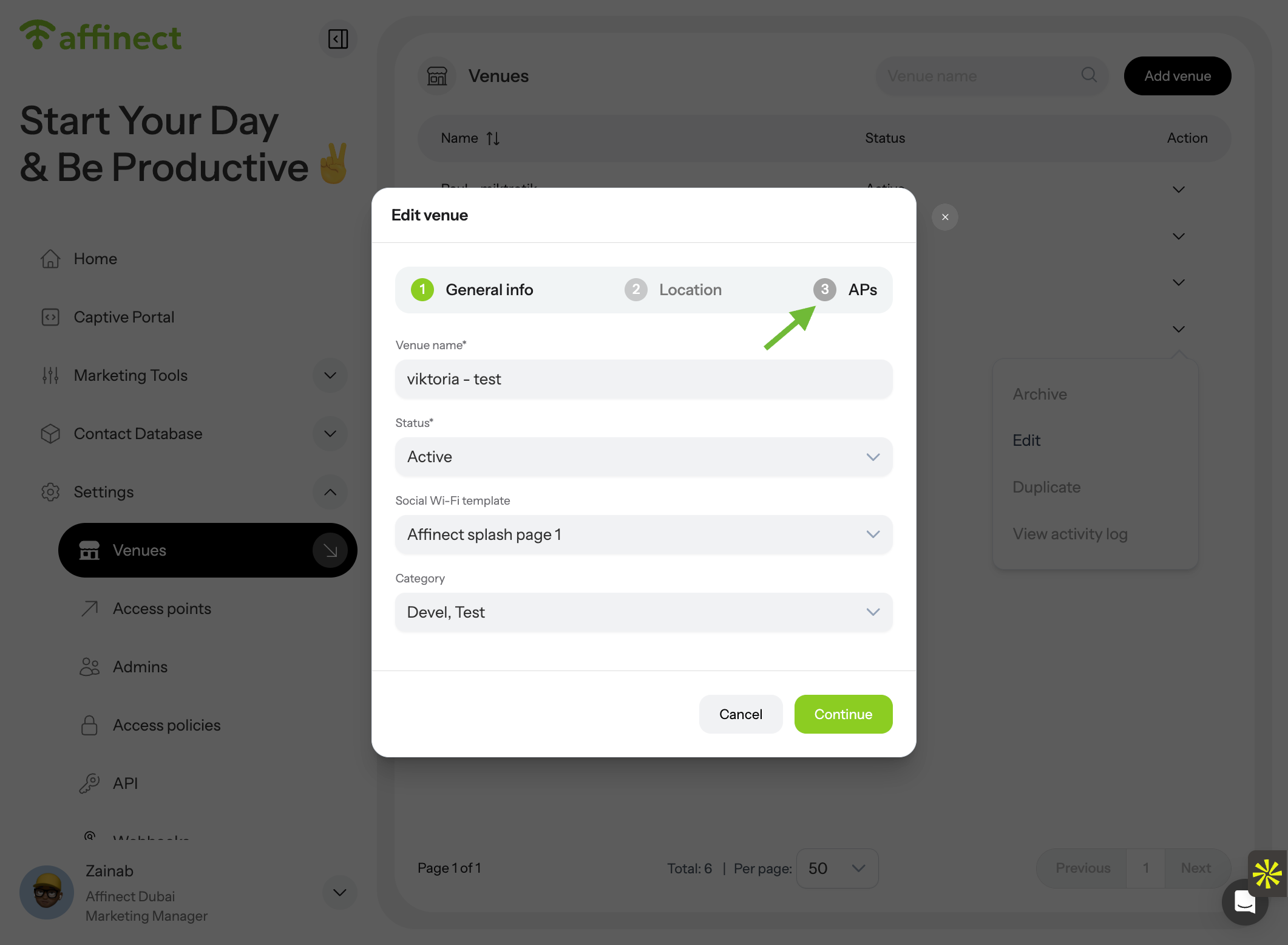 Access AP Settings
