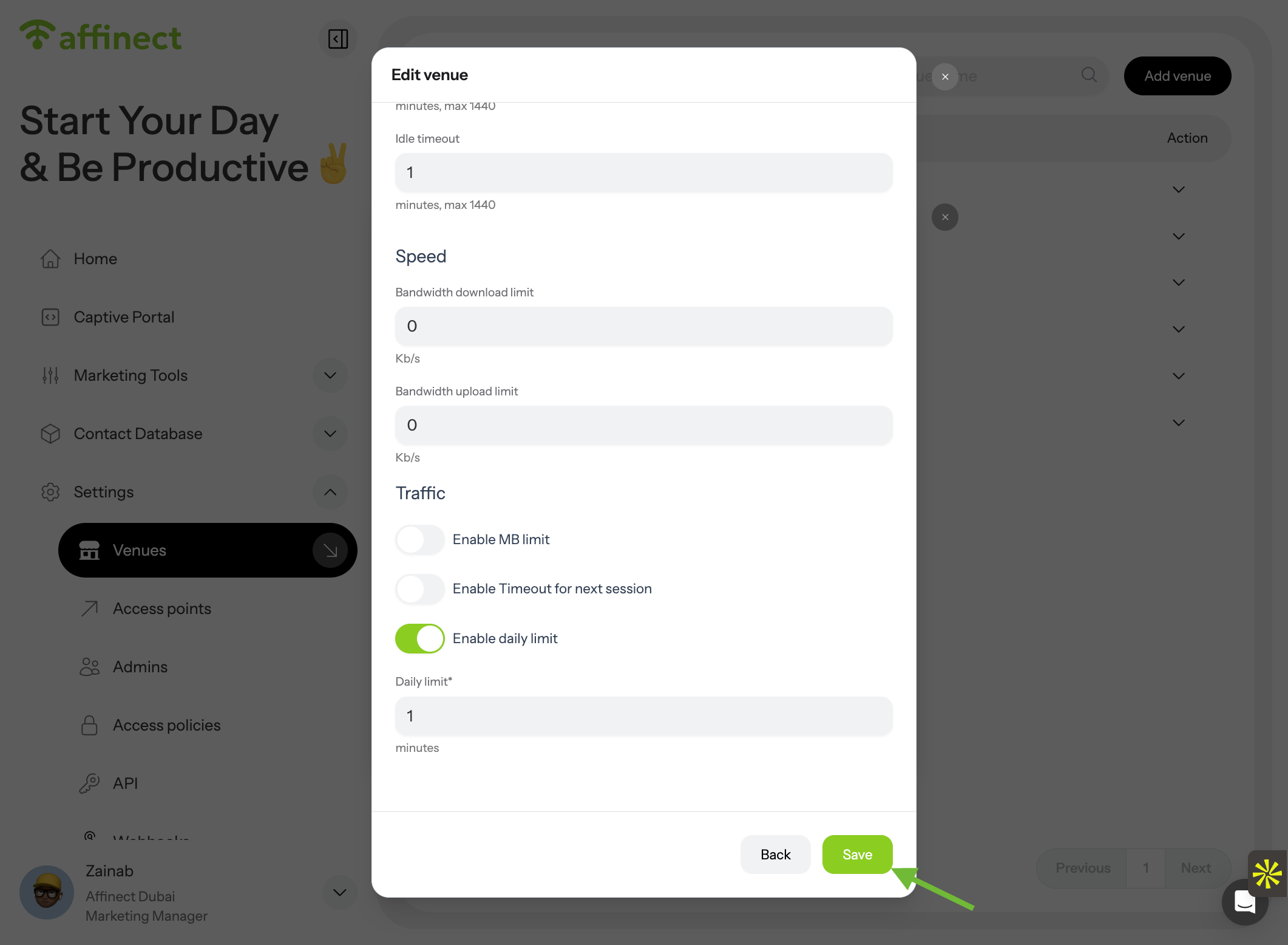 Enable Daily Browsing Limit