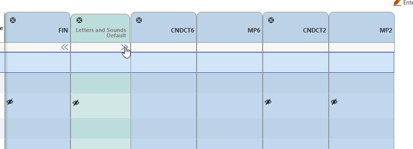 Click the arrows under Letters and Sounds Default to Expand.