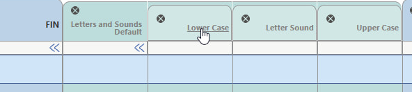 Click the title Lower Case to add all of the lowercase letters.