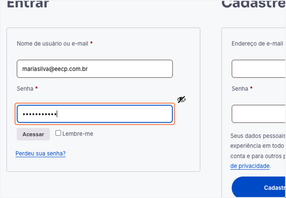 senha padrão
