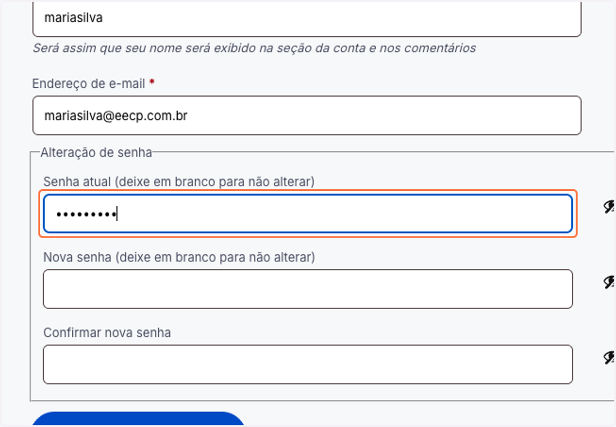 Senha padrão